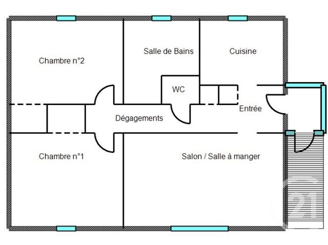 maison à vendre - 4 pièces - 65.0 m2 - EPERNON - 28 - CENTRE - Century 21 Universal Demeure