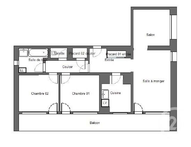 Appartement F4 à vendre - 4 pièces - 66.04 m2 - ST GERMAIN EN LAYE - 78 - ILE-DE-FRANCE - Century 21 Universal Demeure