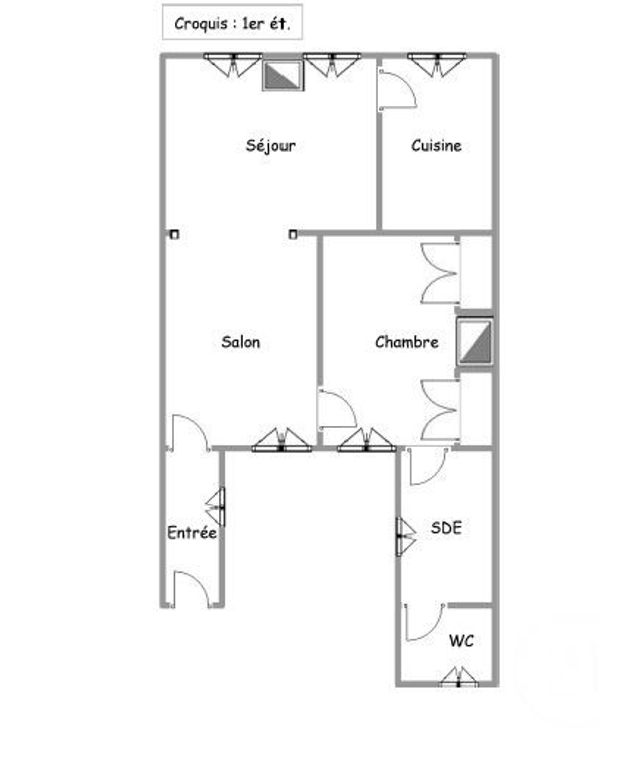 Appartement F3 à vendre - 3 pièces - 53.74 m2 - CHARTRES - 28 - CENTRE - Century 21 Universal Demeure