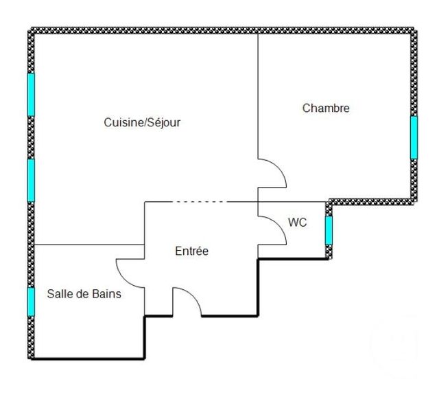 Appartement F2 à vendre - 2 pièces - 30.23 m2 - EPERNON - 28 - CENTRE - Century 21 Universal Demeure